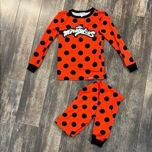 Red and Black Polka Dot Pajama Set